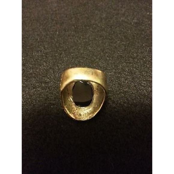 Vintage Captain Jack Style Black Oval Gemstone Ring - USA Size 8 - Picture 10 of 11